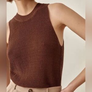 Reformation Lilac Top in Brown (Size Large)